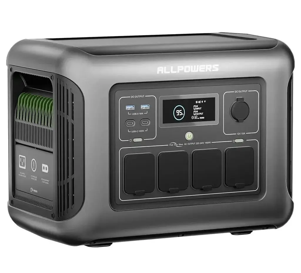 Портативна зарядна станція Allpowers R1500 Lite LiFePO4, 1056 Вт/ч 1600 Вт (R1500 Lite) - фото 3