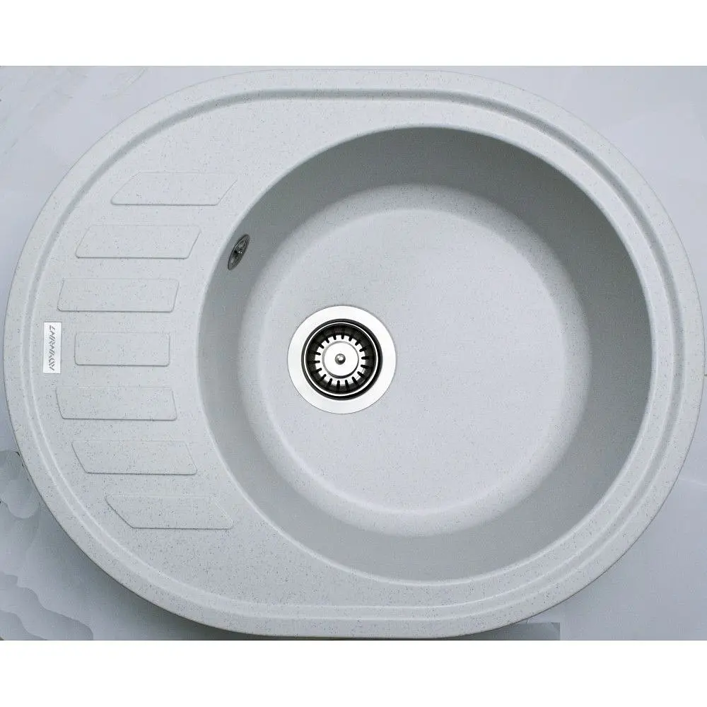 Кухонна мийка Adamant OVUM old stone 615x495x200 мм, з крилом 61,5 см - фото 3