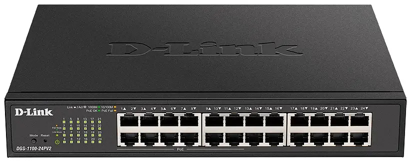 Коммутатор DGS-1100-24PV2 24xGE (1-12 PoE) EasySmart D-Link teh0018233 - фото 2