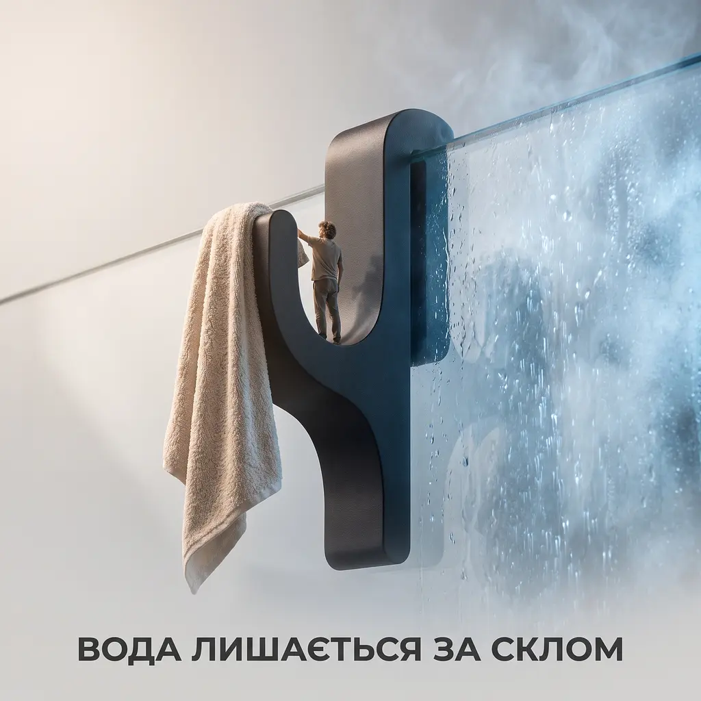 Гачок для рушника на душове скло - фото 4
