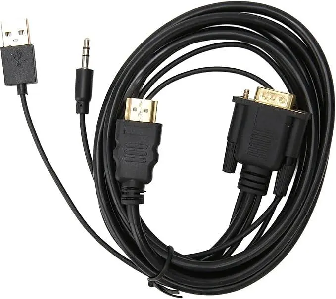 Кабель-перехідник VGA на HDMI 1080P, 1,8 м