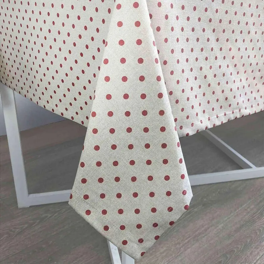 Скатерть Прованс Глория Горох 180х133 см красный (14634) - фото 3
