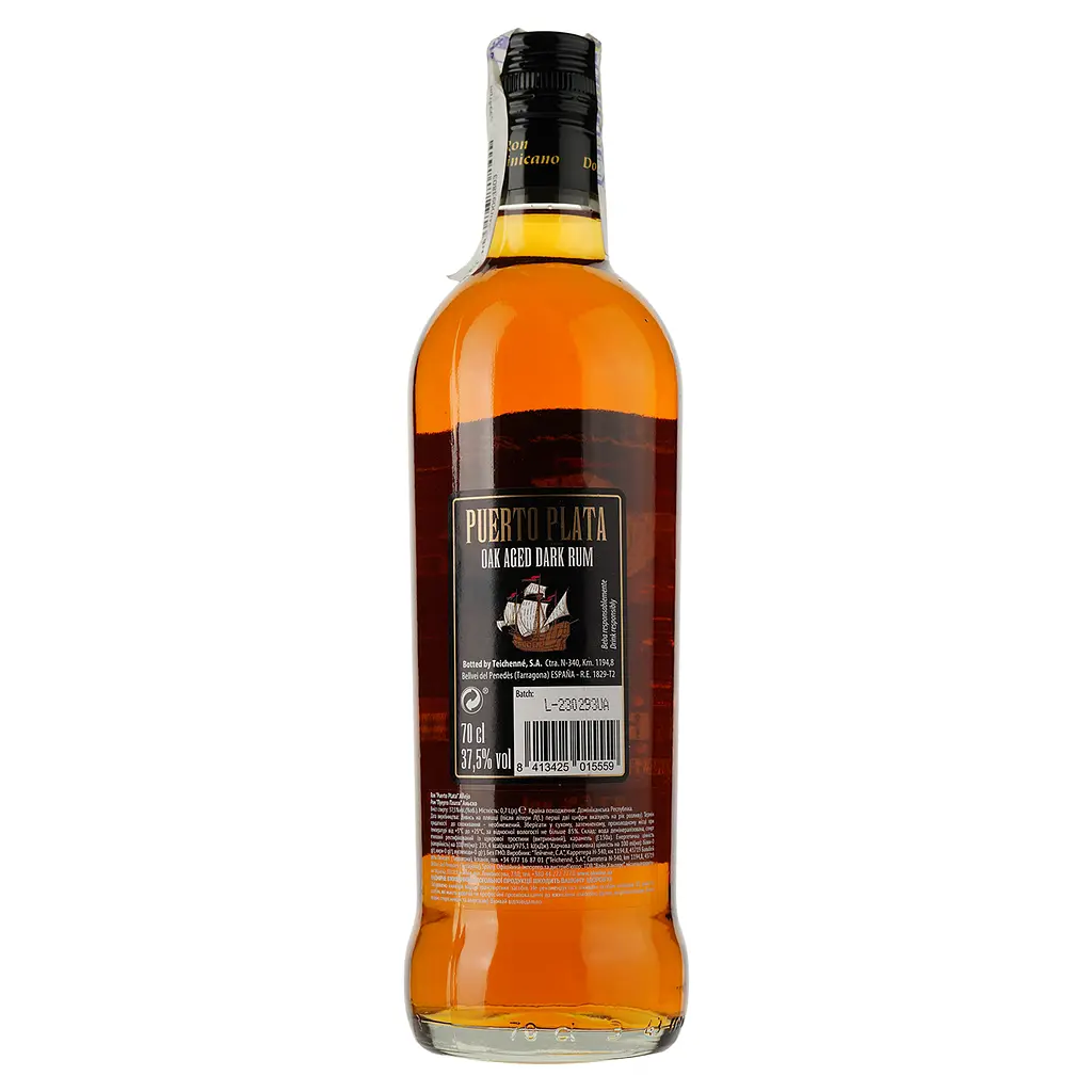Ром Puerto Plata Anejo, 37,5%, 0,7 л - фото 2