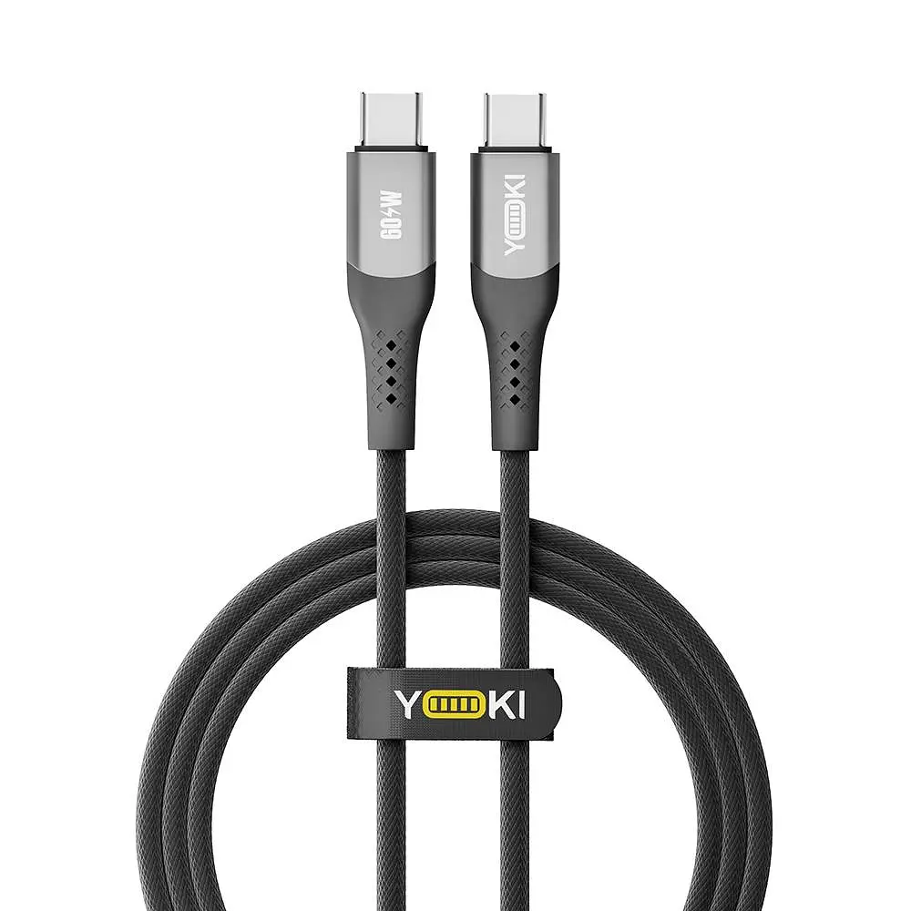 Кабель для заряджання та обміну даними Yoki YK-SO15 SOLID Series Type-C to Type-C 60W 3A/20V 1.2 м
