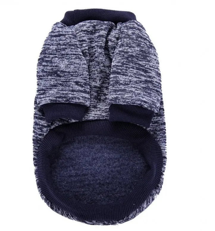 Кофта для собак та котів EcoToys Black Blue L ряба темно-синя A: 36 см B: 44 см C: 29 см L-7120 - фото 2