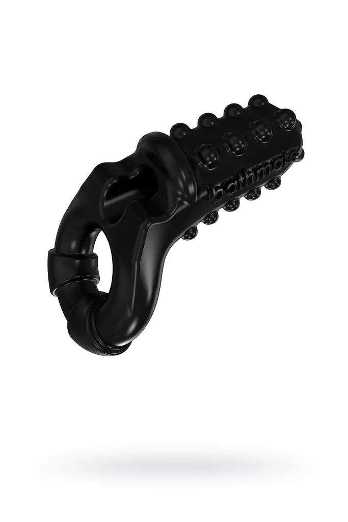 Віброкільце з подовженим стимулятором Bathmate Vibe Ring Tickle, 8х2.5 см (чорний)
