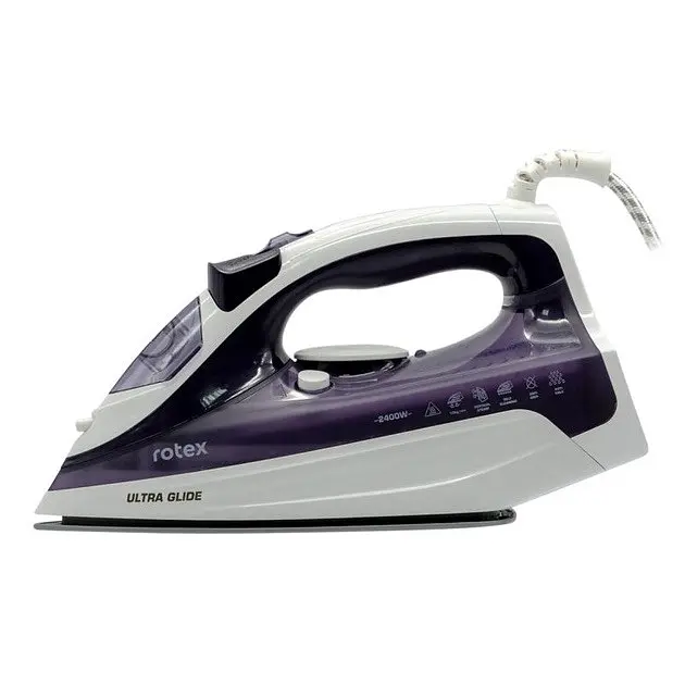 Гладильный утюг Rotex RIC42-C Ultra Glide Керамическое покрытие 2400Вт Резервуар 270мл Сиреневый / Белый - фото 2
