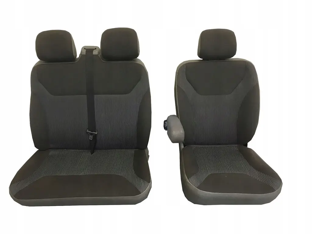 Модельні чохли 2+1 для Renault Traffic / Opel Vivaro / Nissan Primastar Чорно - сірі - фото 2
