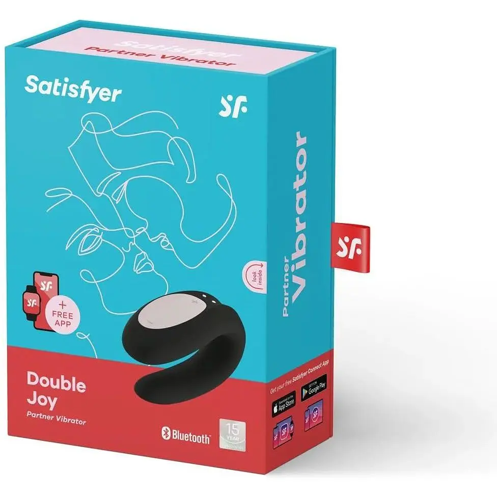 Смарт-вибратор для пар Satisfyer Double Joy с широким клиторальным стимулятором Чорный - фото 7