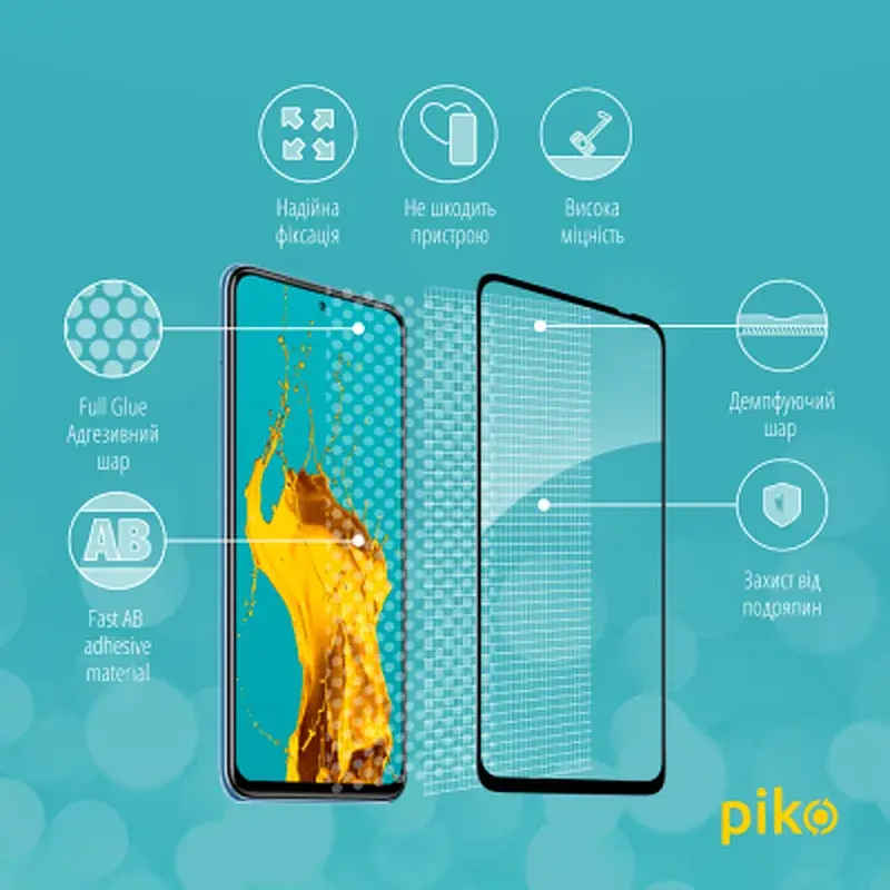 Скло захисне Piko Full Glue Xiaomi Poco M5S (1283126545160) - фото 3