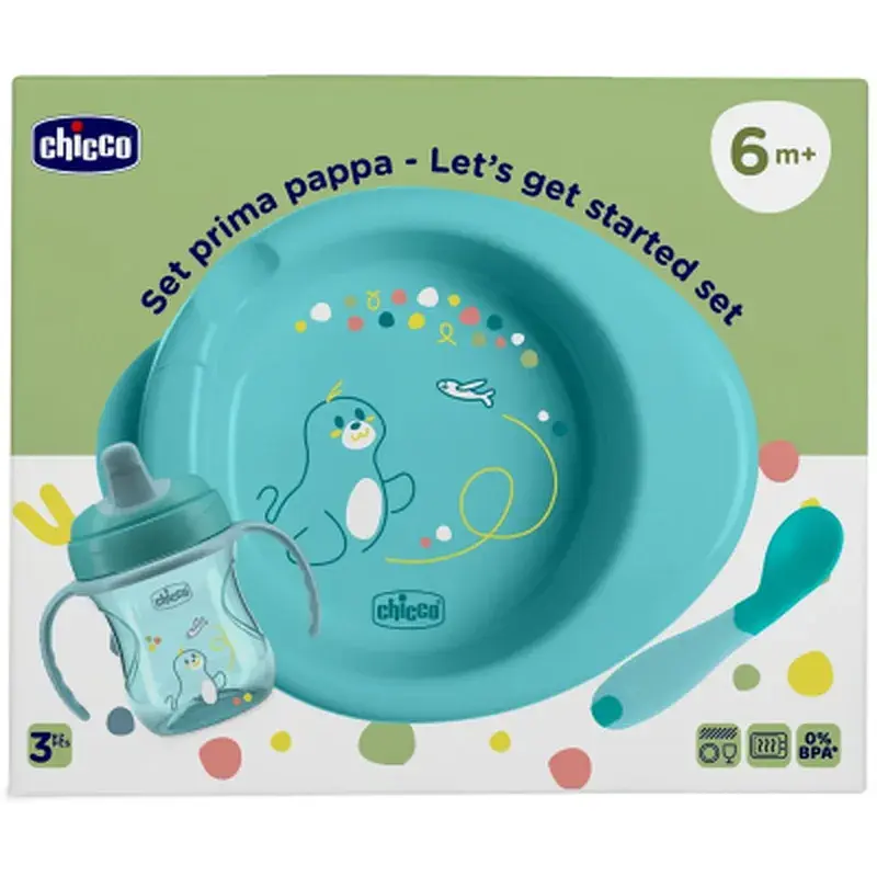 Набір дитячого посуду Chicco Set Prima Pappa 6м+ блакитний (16200.25) - фото 7