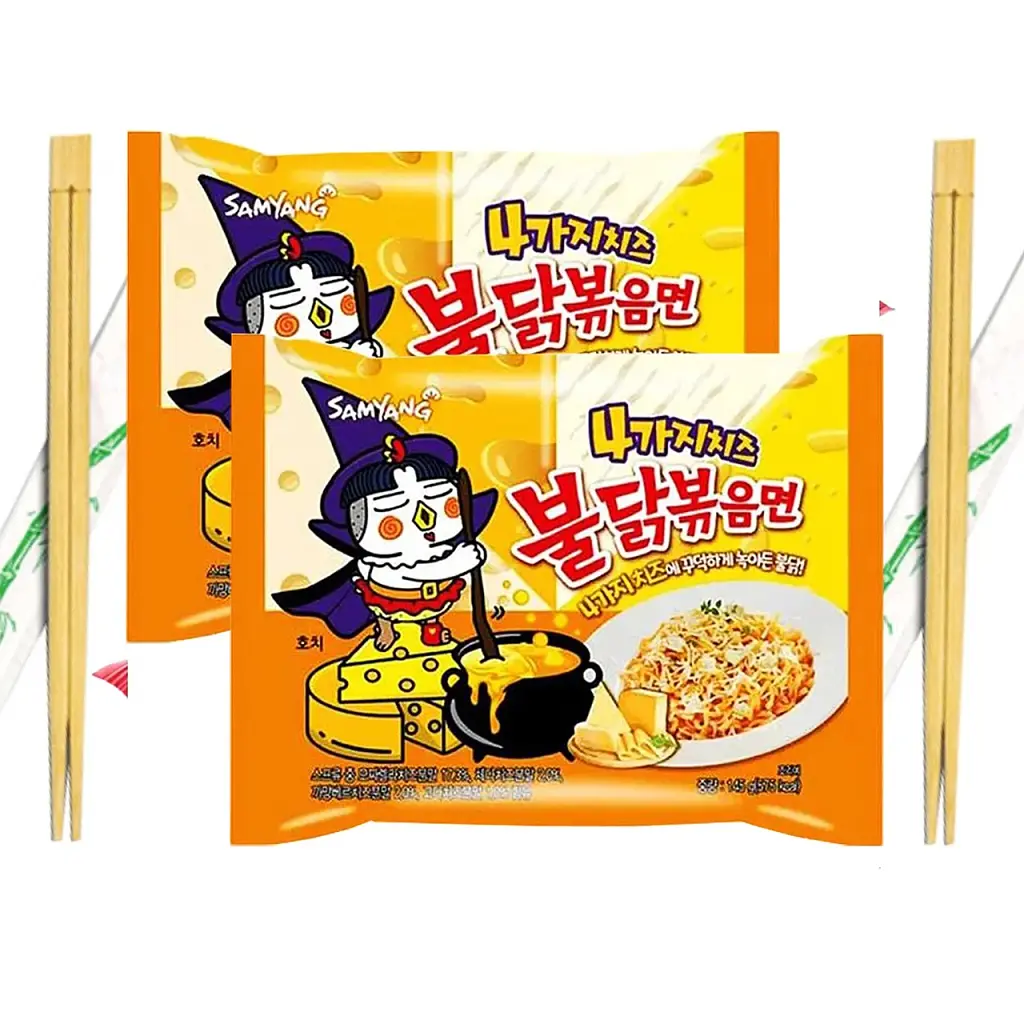 Локшина швидкого приготування Samyang Buldak Four Cheese Hot Chicken Ramen Noodles 130 г - фото 7