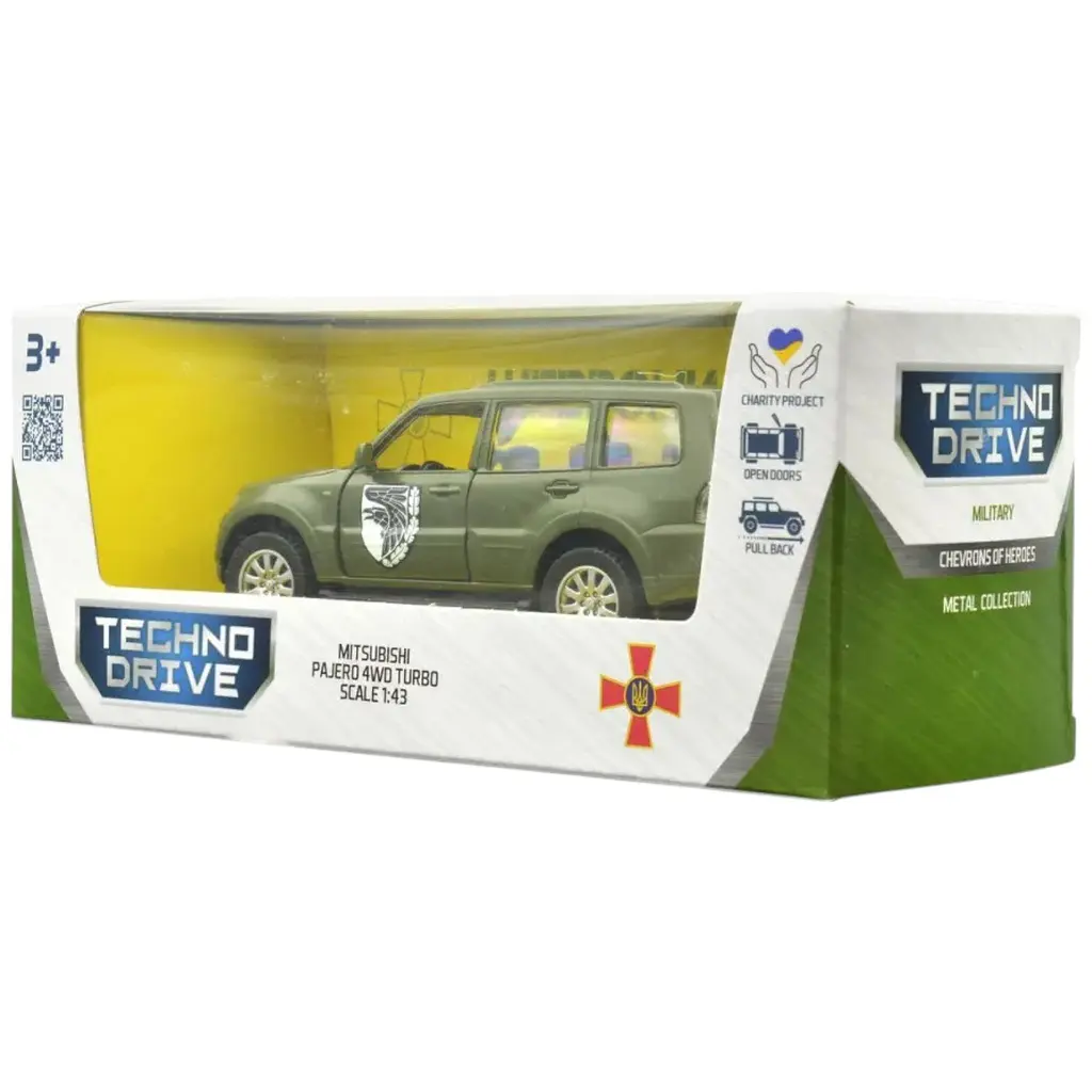 Автомодель TechnoDrive 250283M серія Шеврони Героїв Mitsubishi Pajero 4WD Tubro 93 ОМБр - фото 3