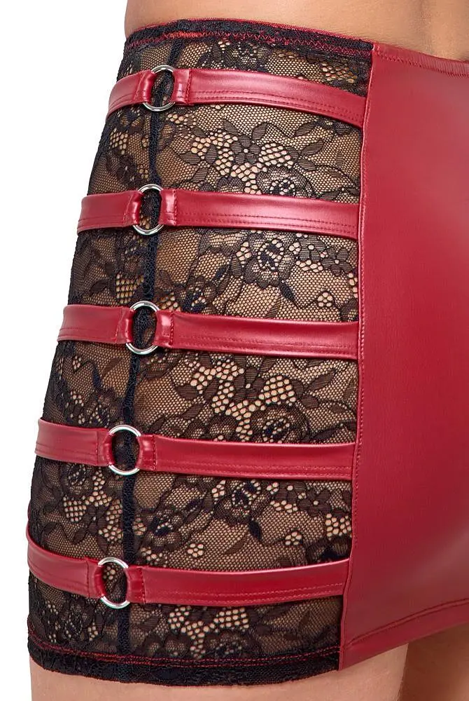 Комплект Cottelli Party Top Skirt M (червоний) - фото 7