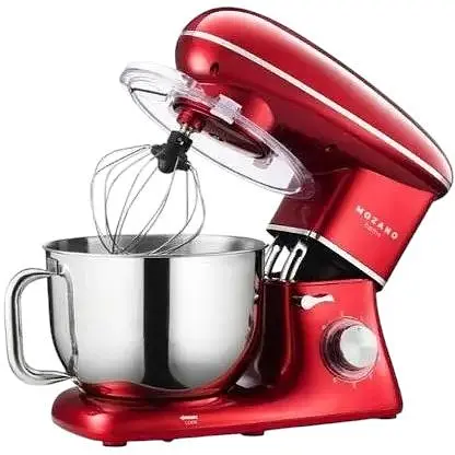 Тестомес планетарный Mozano AGD/ROB/01 2300 Вт 6.2 л 6 скоростей чаша нержавеющая сталь красный - фото 3