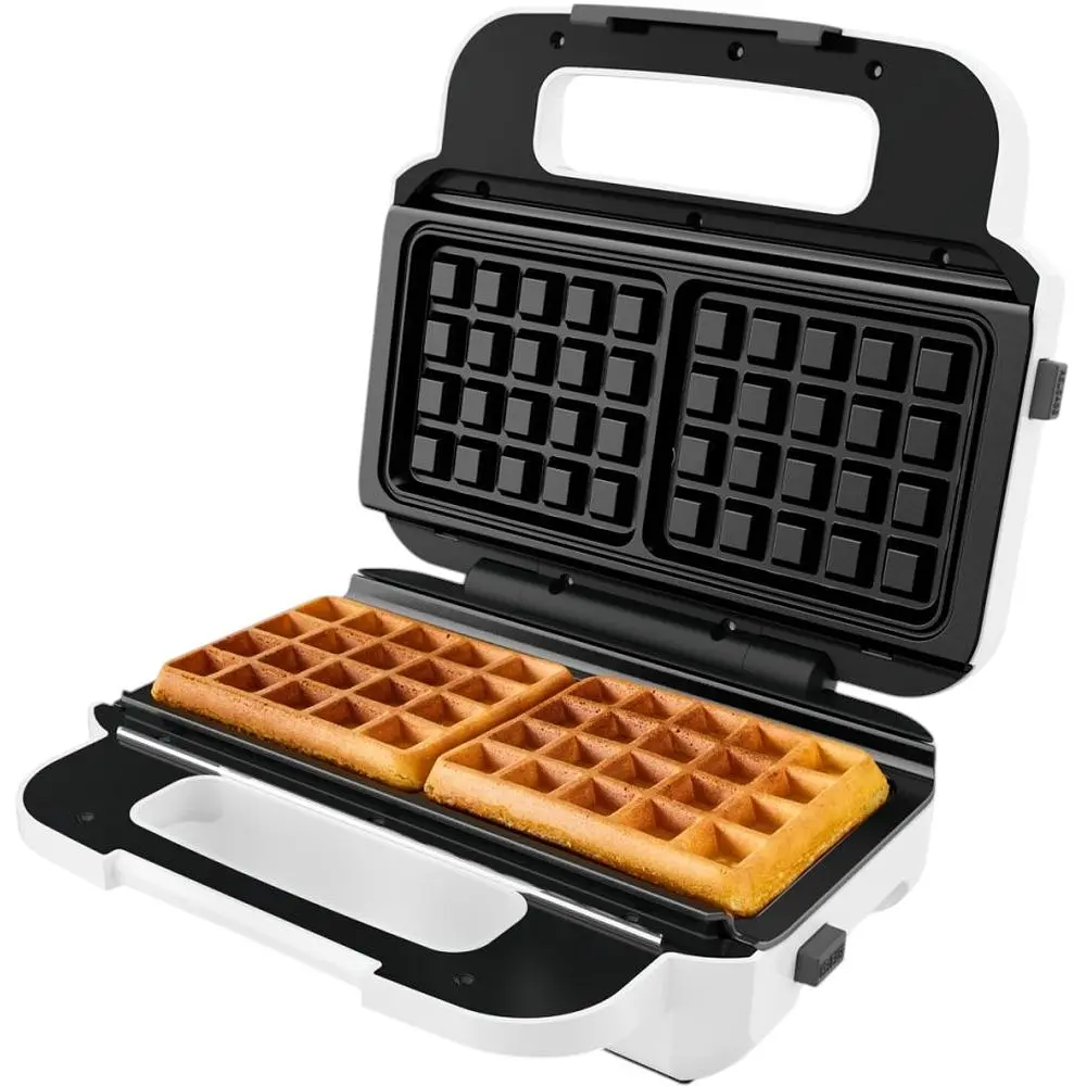 Мультимейкер Tefal Snack XL 850 Вт тефлон 3 пластины корпус пластик бело-черный (SW701110) - фото 10