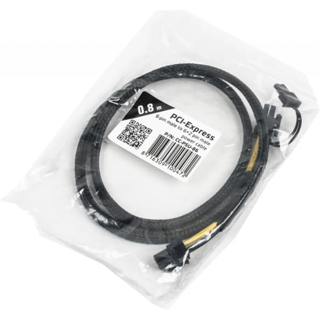 Кабель живлення PCI Express 6pin to 6+2pin Cablexpert (CC-PSU-86) - фото 3