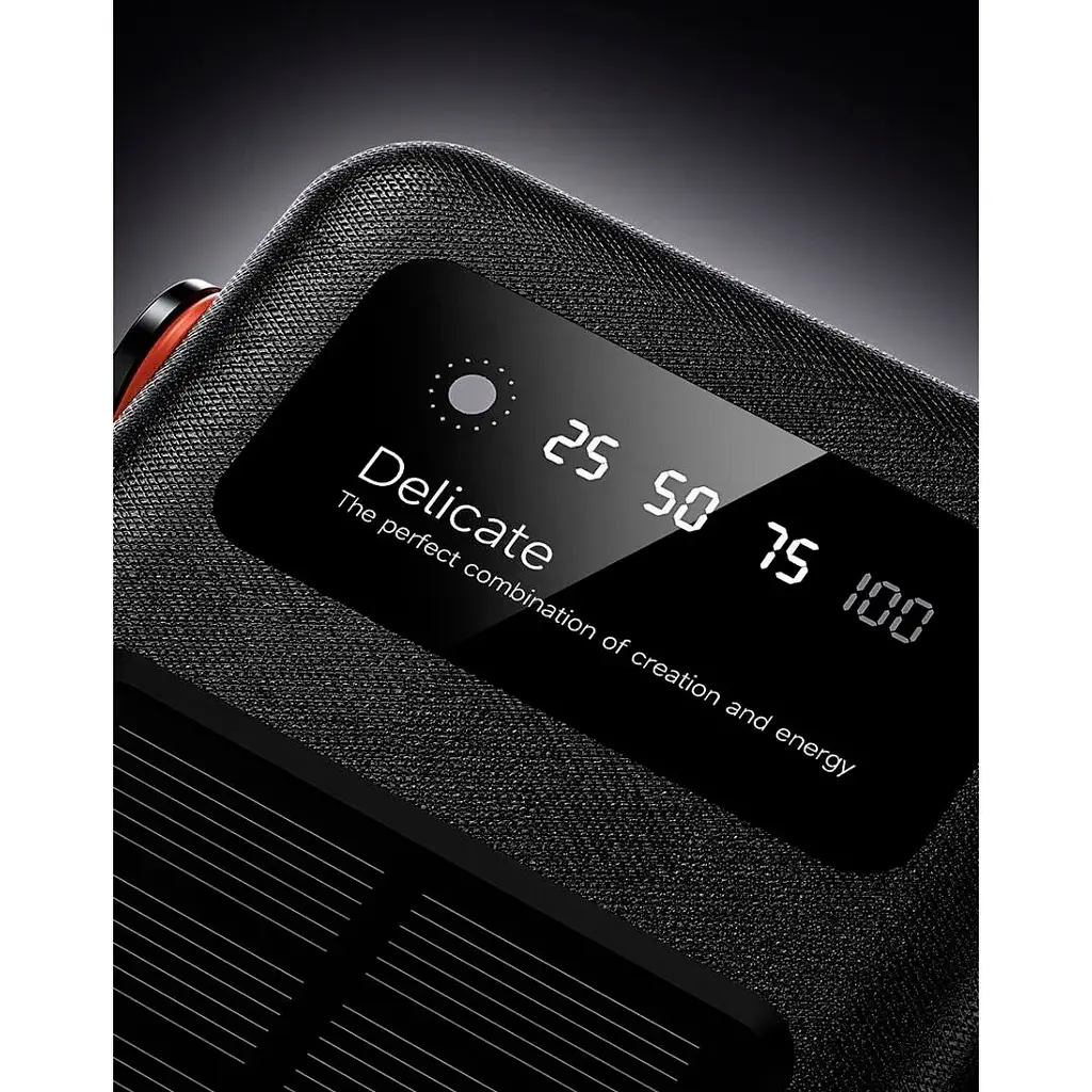 Портативна батарея Power Bank із сонячною панеллю Hoco DB33 Plus Rising 22.5W+PD20W Sun Solar 30.000mAh Black - фото 5