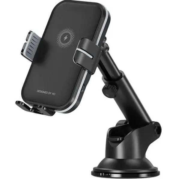 Автомобільний тримач XO WX027 (15W/Wireless Charger), Black - фото 4