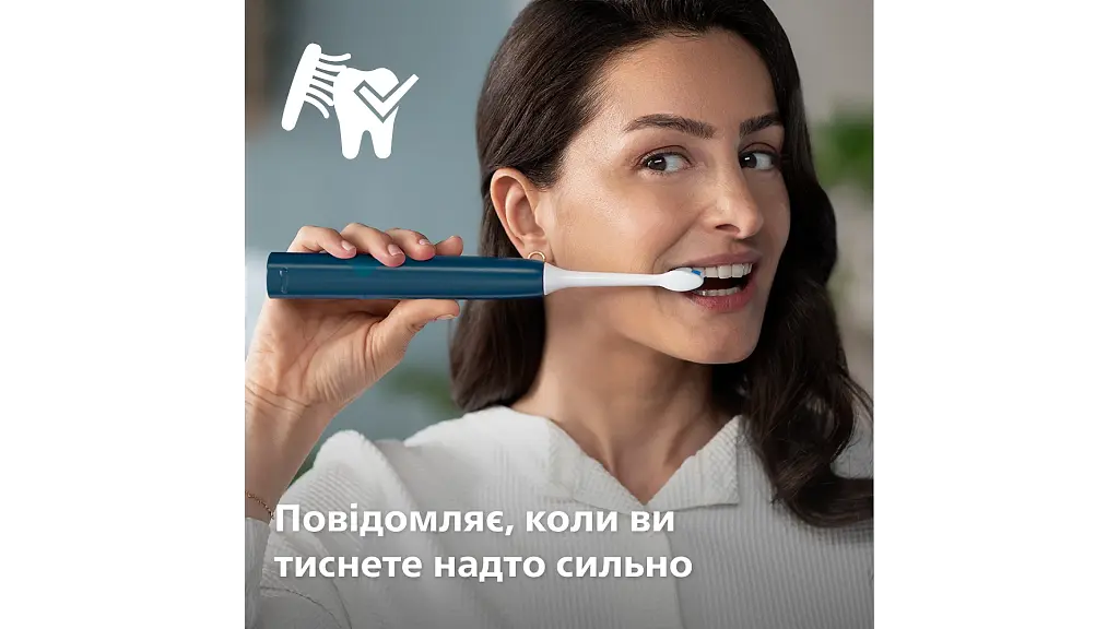 Електрична зубна щітка Philips Sonicare HX3689/42 серії 4100 синьо-зелена - фото 4