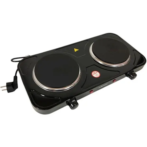 Електроплитка SeaBreeze SB-064 2000 Вт 2 конфорки диск чорна - фото 3