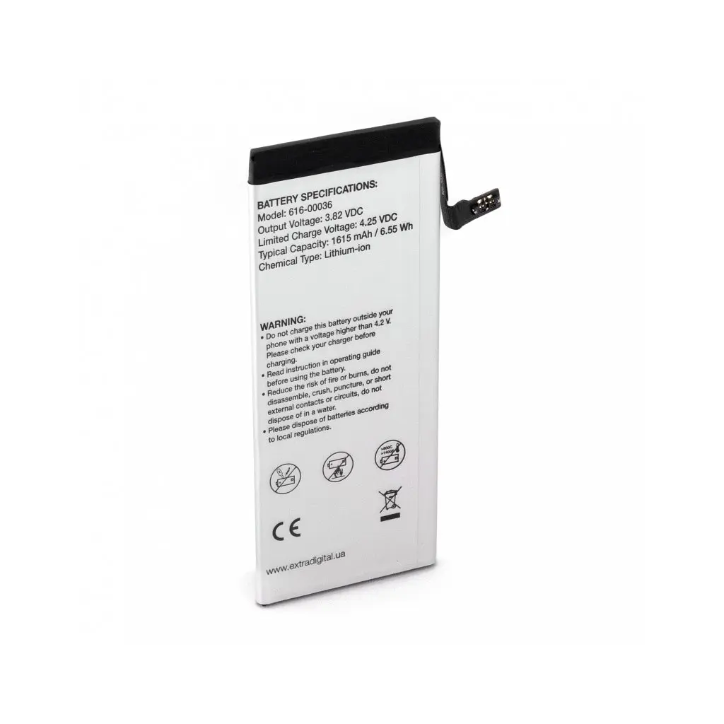 Акумуляторна батарея Extradigital Apple iPhone 6s (1615 mAh) (BMA6406) - фото 2