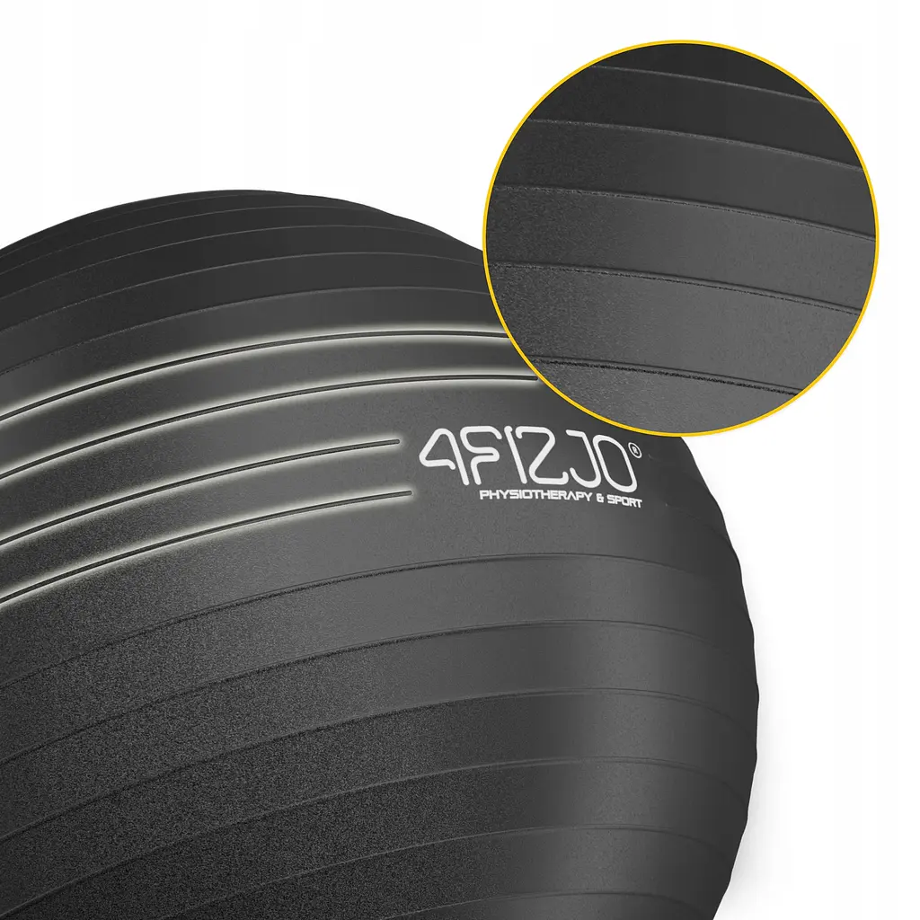 М'яч для фітнесу (фітбол) 4FIZJO 75 см Anti-Burst Black (P-5907739316370) - фото 4