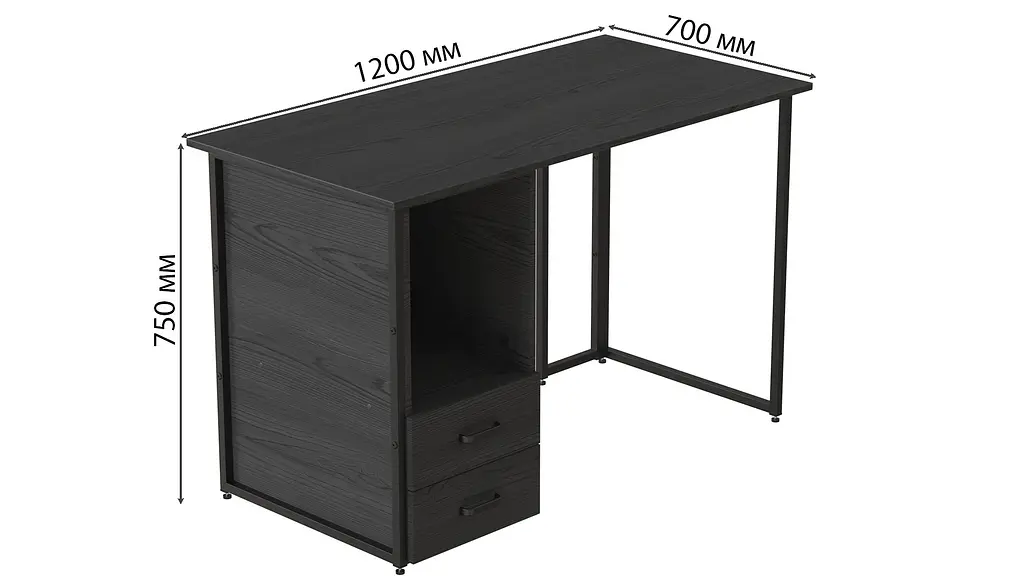 Комп'ютерний стіл Отто 75x120x70 чорний ДСП Сосна Кембра 16мм FRD-103595 - фото 3
