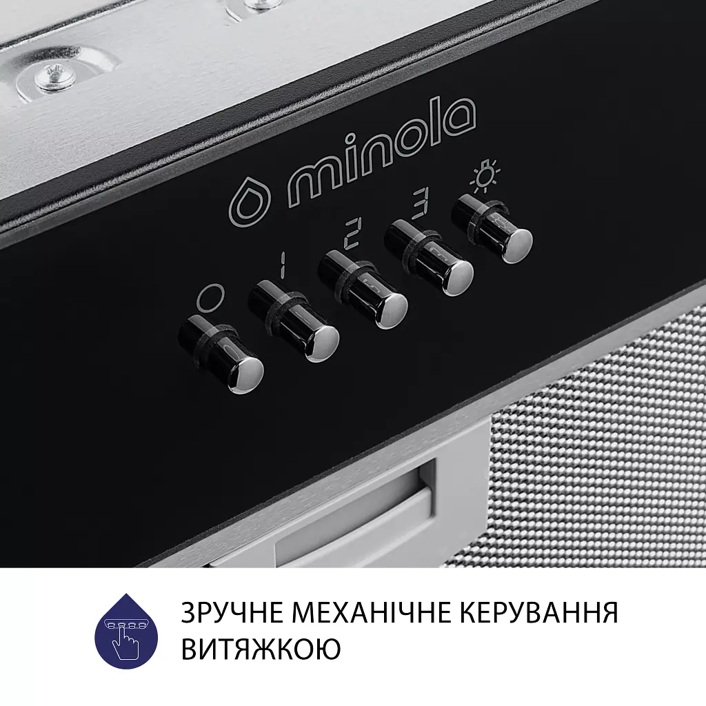 Витяжка повновбудована Minola HBI 5262 BL GLASS 700 LED - фото 5