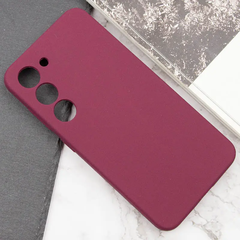 Чохол Silicone Cover Lakshmi Full Camera (AAA) для Samsung Galaxy S22 Бордовий / Plum - фото 5