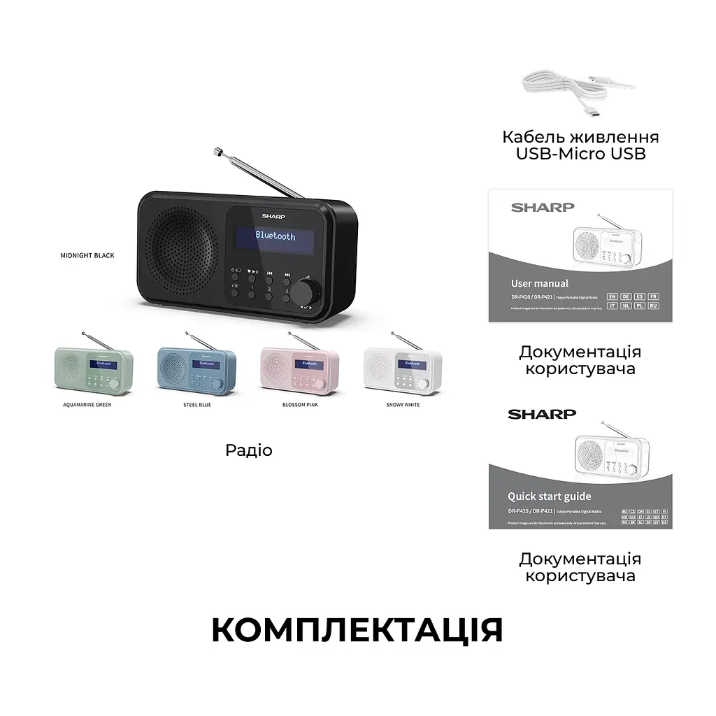 Радіоприймач Sharp DR-P420 Black - фото 12