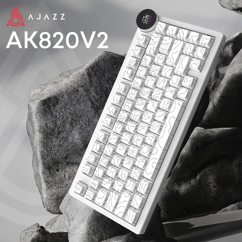 Клавіатура Ajazz AK820 V2 White Peach Switch біла (AK820-V2-WP-S-W) [175698] - фото 5