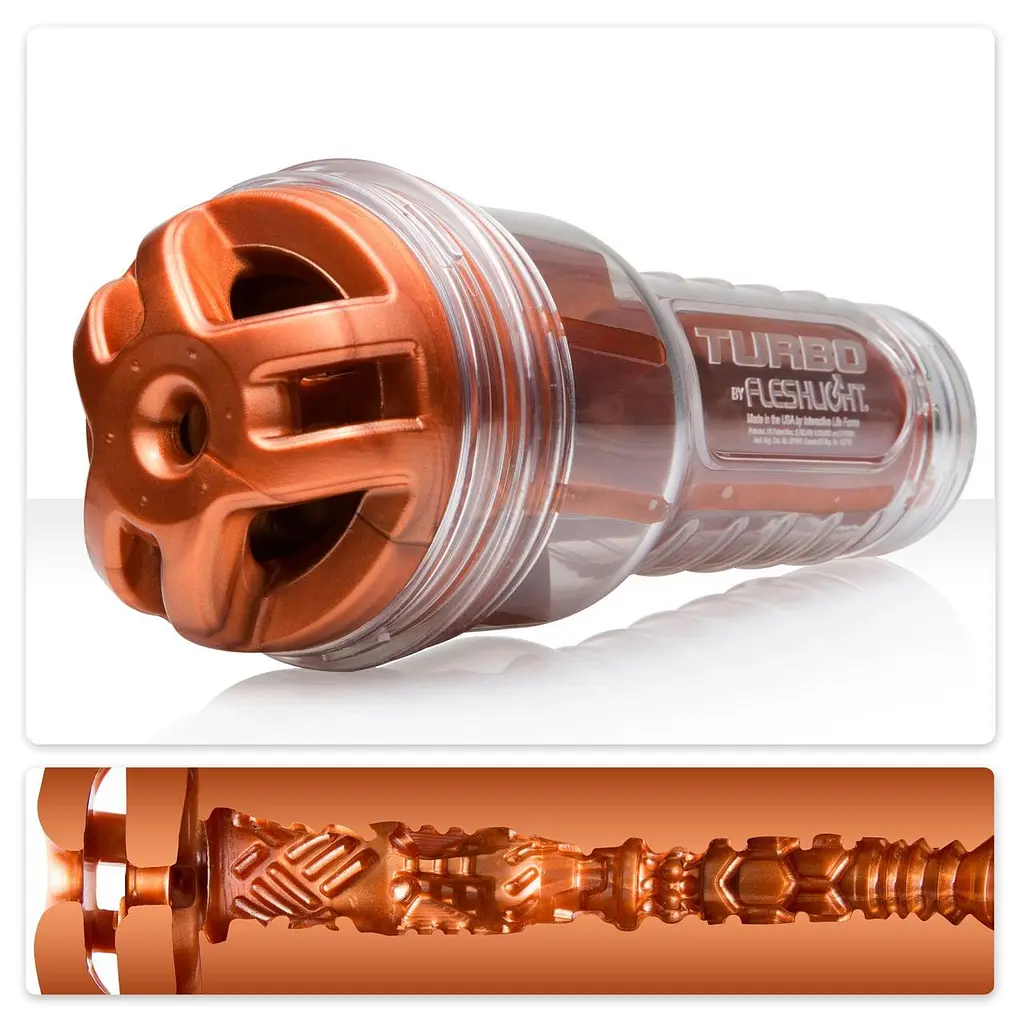Мастурбатор Fleshlight Turbo Ignition Copper (имитатор минета) - фото 2