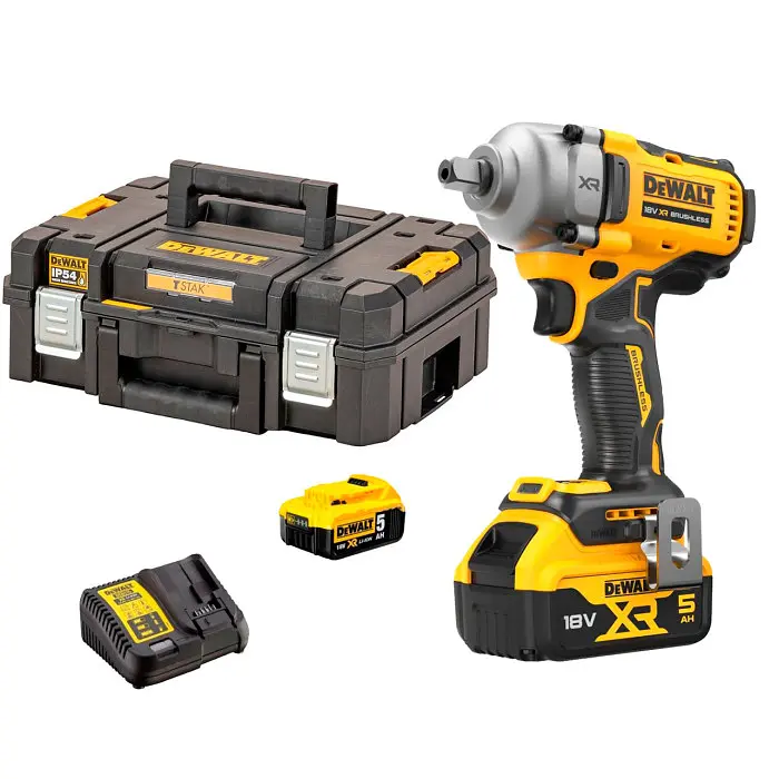 DeWALT Гайковерт ударний XR Li-Ion безщітковий 18В акб 2х5А·год 1084Нм 2000об/хв 3250уд/хв 1/2" ЗП кейс 1.67кг - фото 5