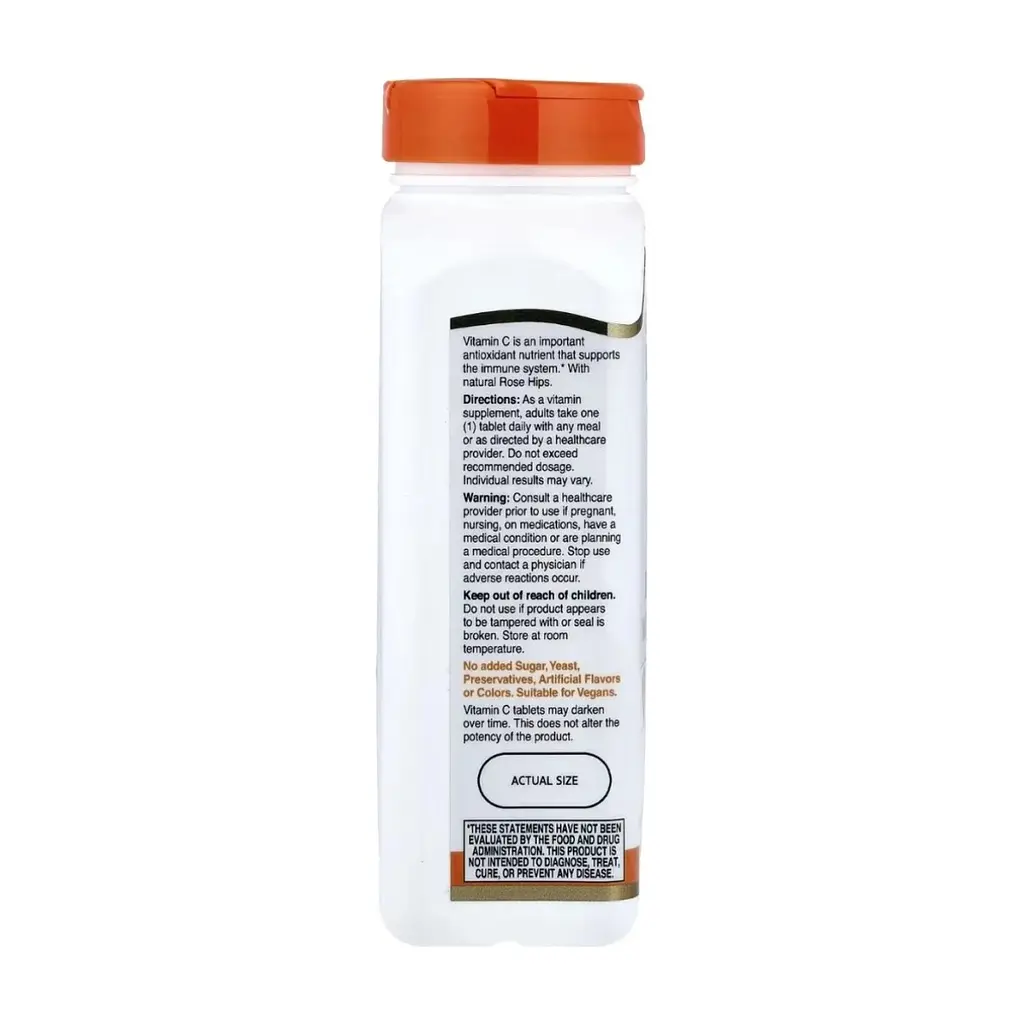Витаминно-минеральный комплекс 21st Century Витамин C с шиповником, 1000 мг, Vitamin C with Rose Hips, 110 таблеток (CEN22383) - фото 3