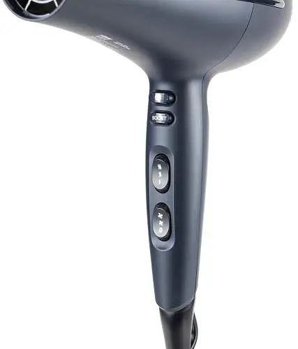 Фен Holmer HHD-260I PRO, Black, 2600 Вт, 2 скорости, 3 режима, ионизация, диффузор, концентратор, AC motor, функция Cool Shot, ручка Soft Touch, нагревательный элемент керамический - фото 4