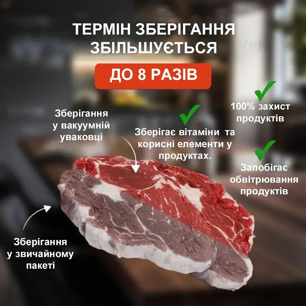 Пакети для вакууматора 20см гофрована плівка 5м в рулоні змінна плівка для вакуумного пакувальника UKC 20х500см - фото 5