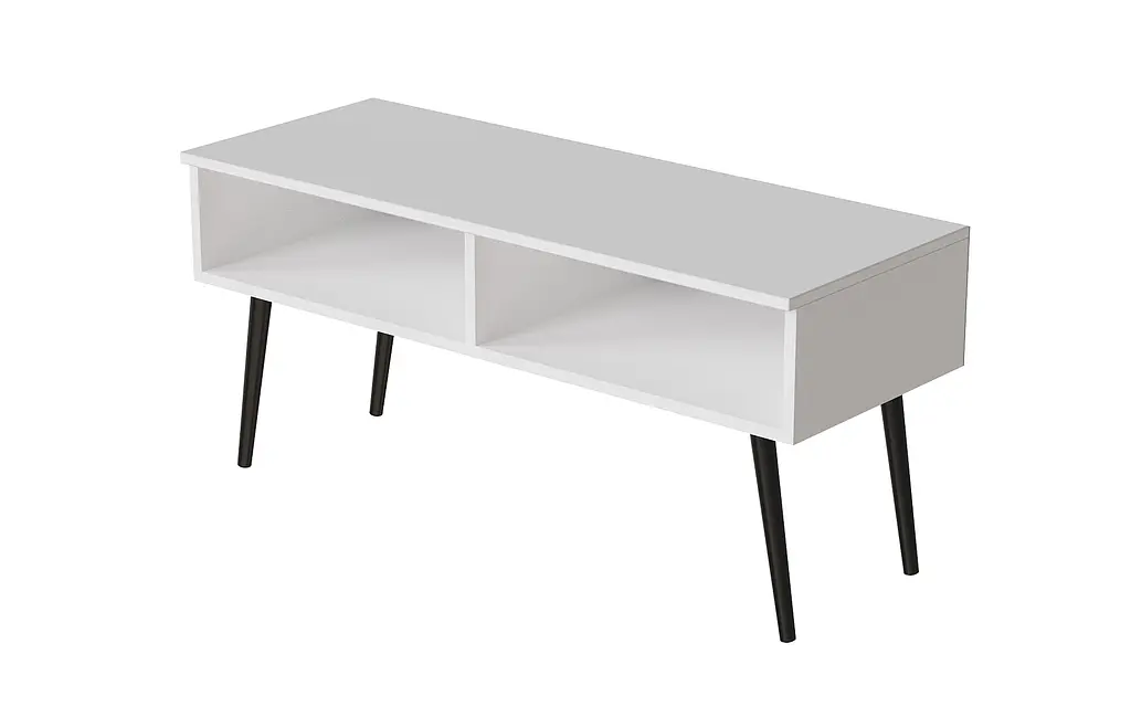 Тумба под ТВ Невада Ferrum-decor 45x100x38 Черный металл ДСП Белый 16 мм (FRD-106725) - фото 6