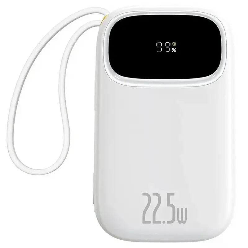 Портативний ЗП Power Bank Baseus EnerFill FC31 PD22.5W with cables 10000 mAh (PPQD3) Moon White - фото 3