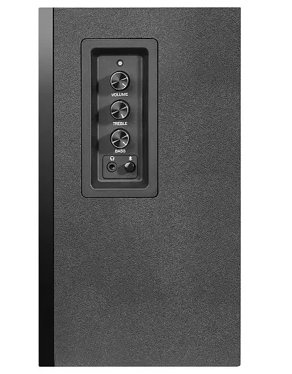 Колонки 2.0 Defender Aurora S40 Black 40 Вт 3.5 мм регулятор громкости деревянный корпус (65240) - фото 3
