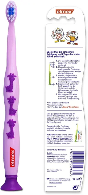 Зубна щітка Elmex для дітей 3-6 років м'яка рожева - фото 2