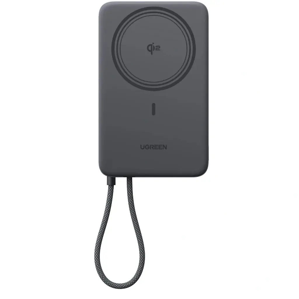 Батарея універсальна Ugreen 10000mAh 30W 1xUSB-C + 15W Magnetic Wireless + cable USB-C black (75982B)
