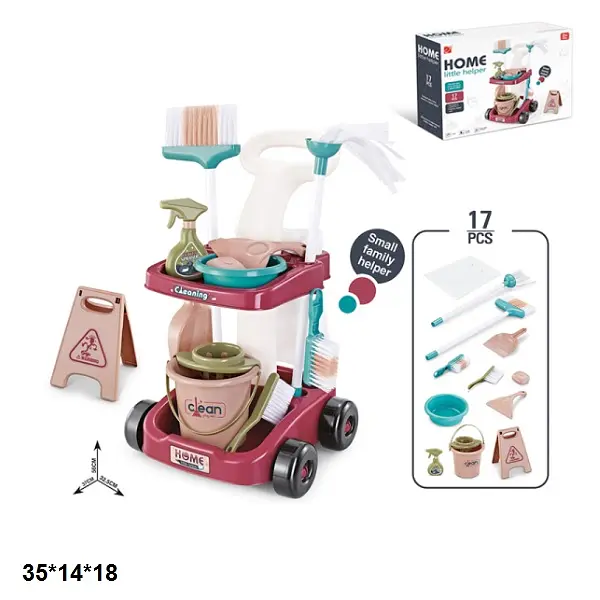 Тележка для уборки с ведром и аксессуарами 667-53 - фото 2