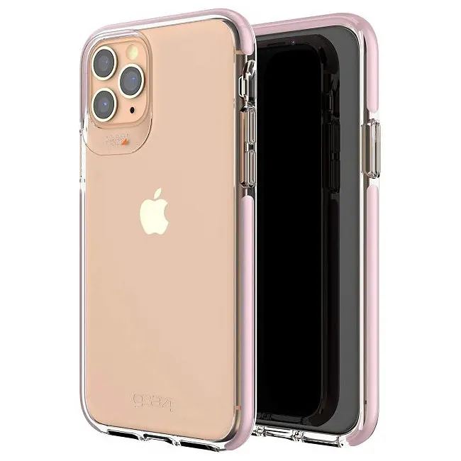 Протиударний прозорий чохол GEAR4 Piccadilly D3O з антимікробним покриттям для iPhone 11 Pro (5.8") Pink + Transparent - фото 6