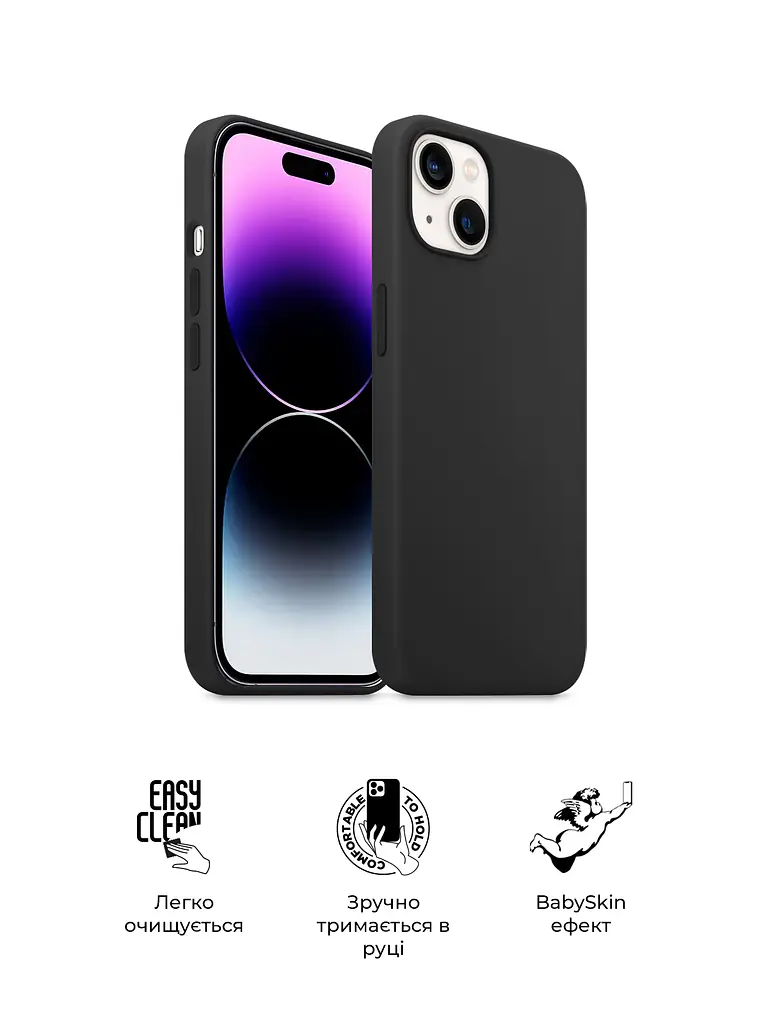 Силиконовый чехол с MagSafe для Apple iPhone 14 Plus, ICON2 MagCase, черный, противоударный, панель с мягкой подкладкой, защита всего корпуса, поддержка беспроводной зарядки, совместим с защитными стеклами и пленками, ArmorStandart (ARM68397) - фото 3