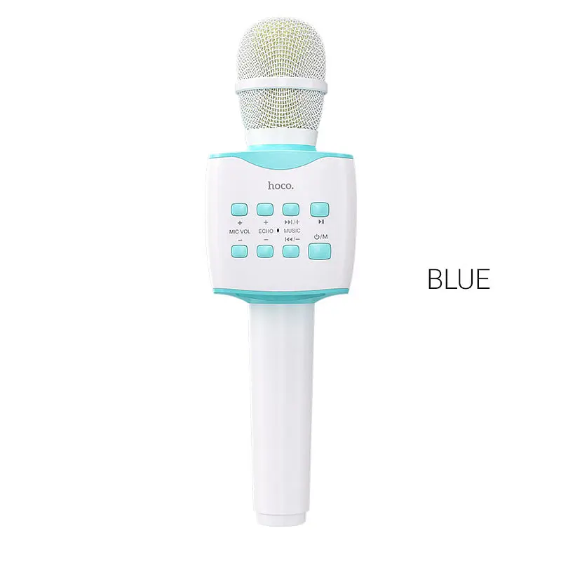 Портативна колонка-мікрофон HOCO BK5 Cantando karaoke microphone 5W Blue (6931474742308) - фото 2