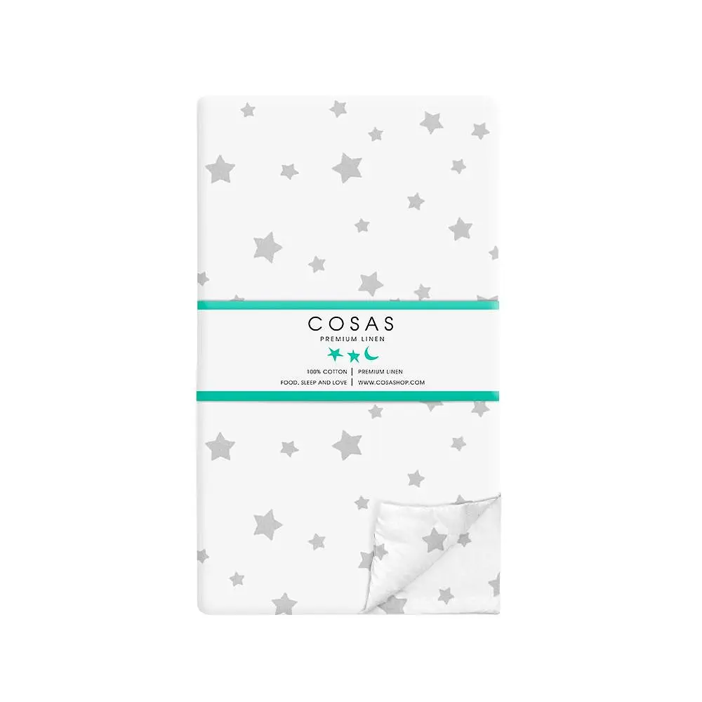 Комплект постільної білизни Cosas євро без простирадла GREY STARS 200 x 220 см (StarGrey_200_2) - фото 6