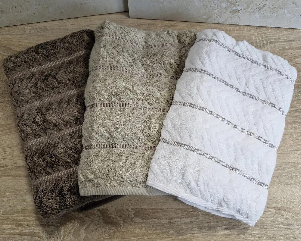 Набір турецьких махрових рушників Cestepe MicroCotton Premium 3 штуки 70x140 Multi 1 щільність 600 г/м2 - фото 6