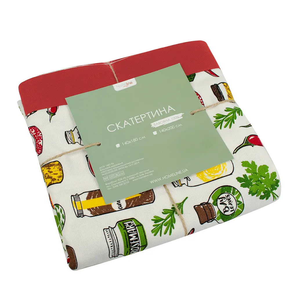 Скатерть Home Line Специи 180х140 красная (162158) - фото 3