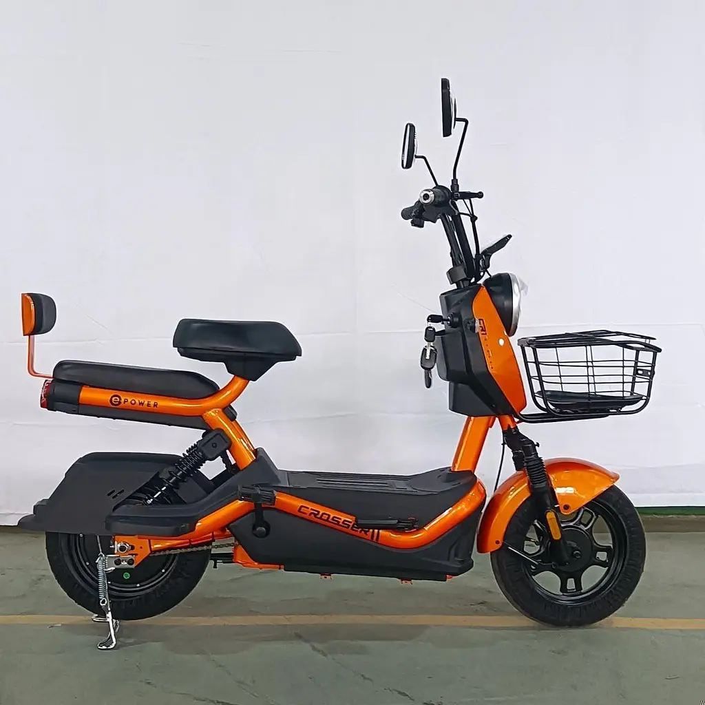 Электроскутер Двухместный Crosser CR1 (800W, 60V, 24ah графен АБК) Оранжевый - фото 2
